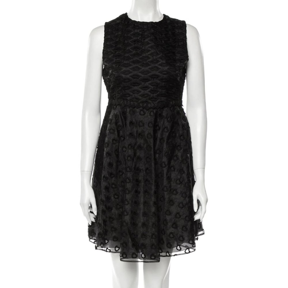 NWT Giamba Black Hearts & Lips Printed Mini Dress